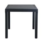 CALIGOLA - set tavolo in resina effetto rattan cm 80 x 80 x 74 h con 4 sedie Alma