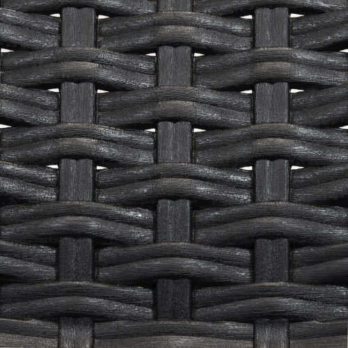 CALIGOLA - set tavolo in resina effetto rattan cm 80 x 80 x 74 h con 4 poltrone Alma