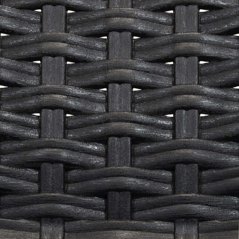 CALIGOLA - set tavolo in resina effetto rattan cm 80 x 80 x 74 h con 4 poltrone Alma
