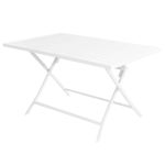 ABELUS - set pieghevole tavolo in alluminio cm 130 x 77 x 73 h con 4 sedie Gaja