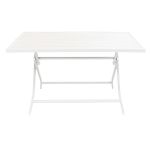 ABELUS - set pieghevole tavolo in alluminio cm 130 x 77 x 73 h con 4 sedie Gaja