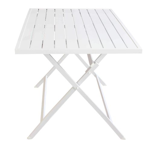 ABELUS - set pieghevole tavolo in alluminio cm 130 x 77 x 73 h con 4 sedie Gaja