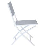 ABELUS - set pieghevole tavolo in alluminio cm 130 x 77 x 73 h con 4 sedie Gaja