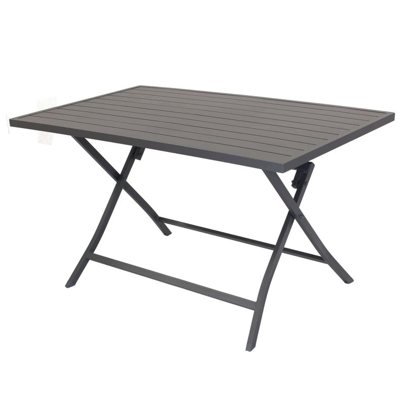 ABELUS - set tavolo in alluminio cm 130 x 77 x 73 h con 4 sedie Gaja