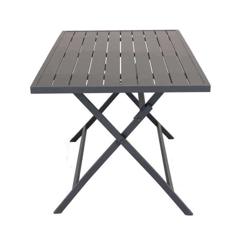 ABELUS - set tavolo in alluminio cm 130 x 77 x 73 h con 4 sedie Gaja
