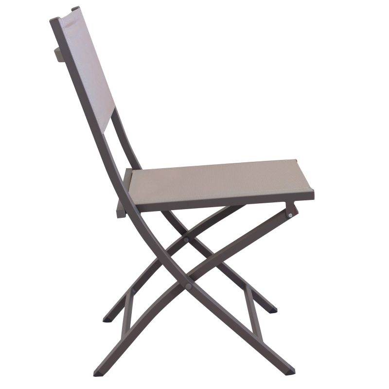 ABELUS - set tavolo in alluminio cm 130 x 77 x 73 h con 4 sedie Gaja