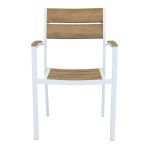 VIDUUS - set tavolo in alluminio e polywood cm 200/300 x 95 x 74 h con 6 poltrone Viduus