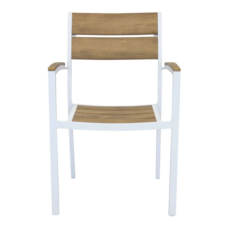VIDUUS - set tavolo in alluminio e polywood cm 200/300 x 95 x 74 h con 8 poltrone Viduus
