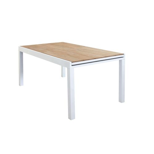 VIDUUS - set tavolo in alluminio e polywood cm 200/300 x 95 x 74 h con 10 poltrone Viduus