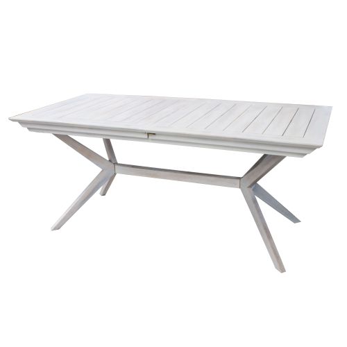CAESAR - set tavolo in legno massiccio di acacia con 6 sedie Sortis