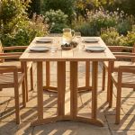 CHOROS - tavolo da giardino pieghevole in legno di teak