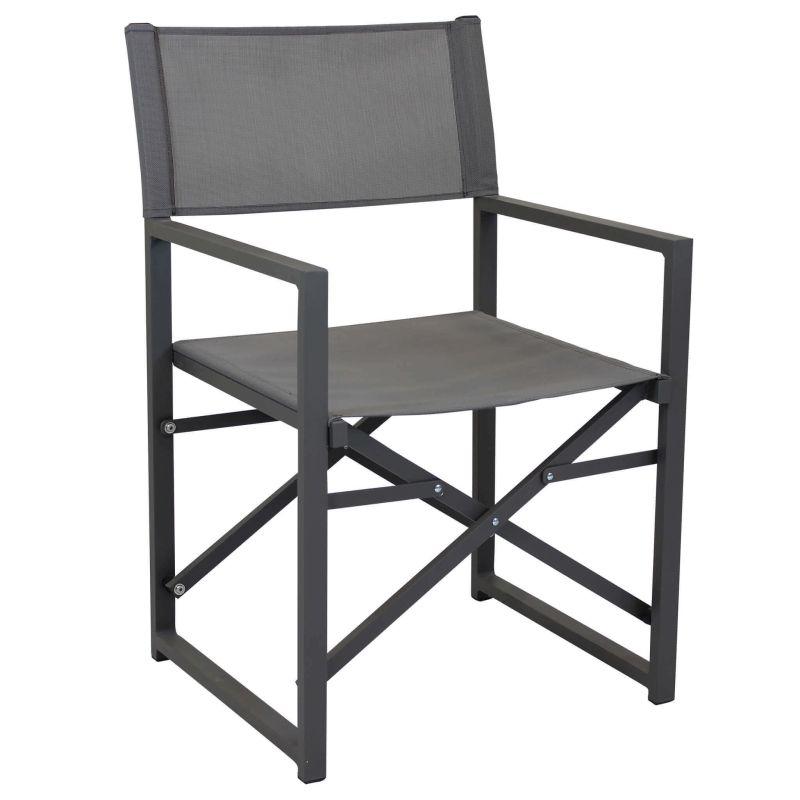 DEXTER - set tavolo in alluminio cm 200/300 x 100 x 74 h con 6 poltrone Carpenter