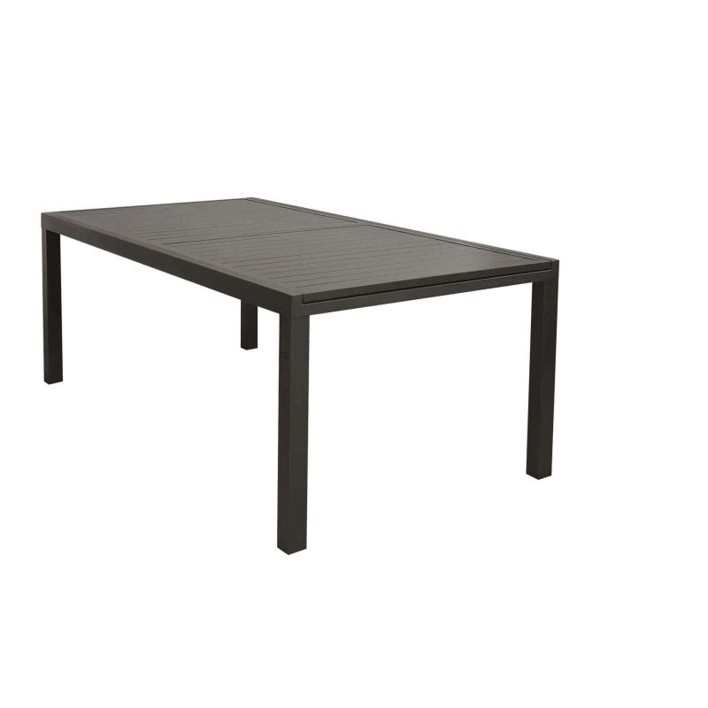 DEXTER - set tavolo in alluminio cm 200/300 x 100 x 74 h con 6 poltrone Carpenter