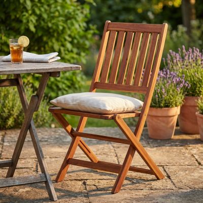 DRESDA - sedia da giardino pieghevole in legno massiccio di acacia