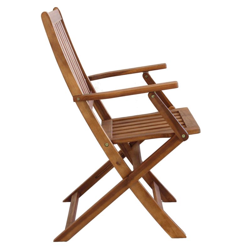 DRESDA - poltrona da giardino pieghevole in legno massiccio di acacia