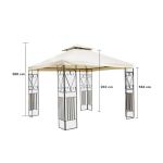 MARICA - gazebo da giardino in acciaio
