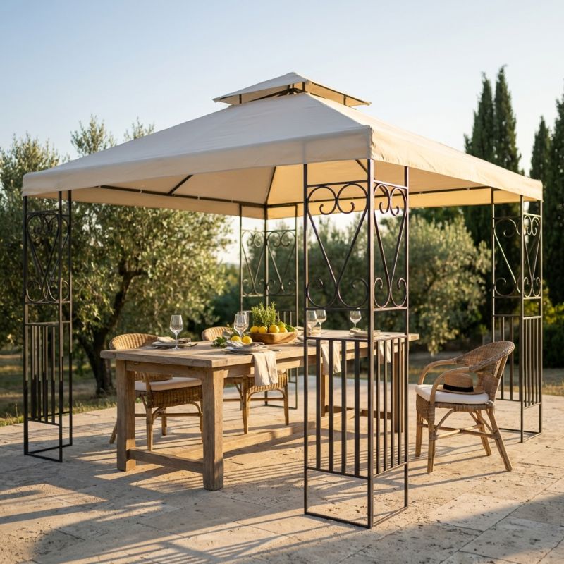 MARICA - gazebo da giardino in acciaio