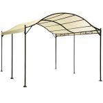 AORNOS - gazebo da giardino a onda in acciaio