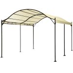 AORNOS - gazebo da giardino a onda in acciaio