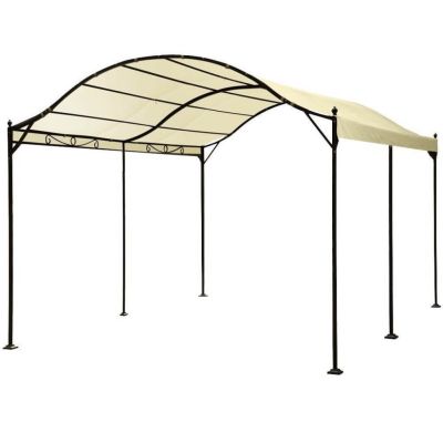 AORNOS - gazebo da giardino a onda in acciaio