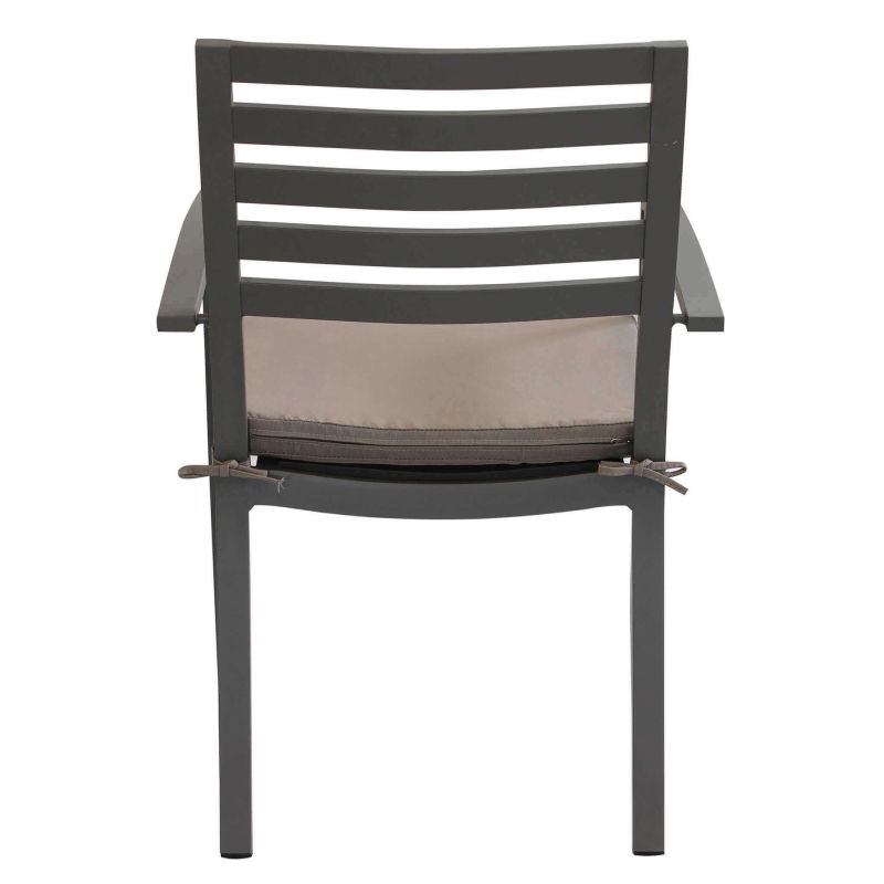 DEXTER - set tavolo in alluminio cm 200/300 x 100 x 74 h con 8 poltrone Dexter