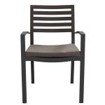 DEXTER - set tavolo in alluminio cm 200/300 x 100 x 74 h con 8 poltrone Dexter