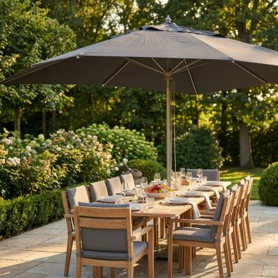 ACIS - ombrellone da giardino palo centrale in alluminio 3 x 4 m