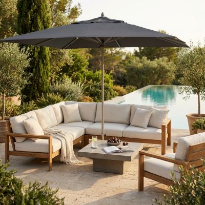 ABACUS - ombrellone da giardino palo centrale in alluminio 3 x 4 m