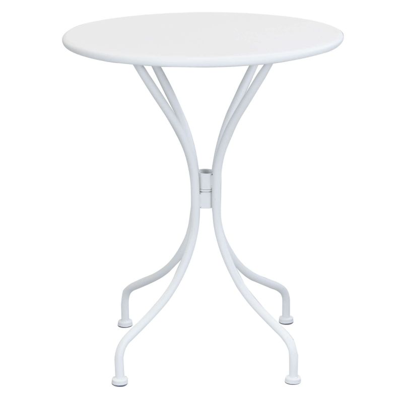 ROMANUS - set tavolo in metallo cm Ø 60 x 71h con 2 poltrone Romanus