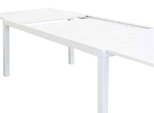 DEXTER - set tavolo in alluminio cm 200/300 x 100 x 74 h con 8 sedie Dexter