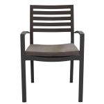 DEXTER - set tavolo in alluminio cm 200/300 x 100 x 74 h con 10 poltrone Dexter