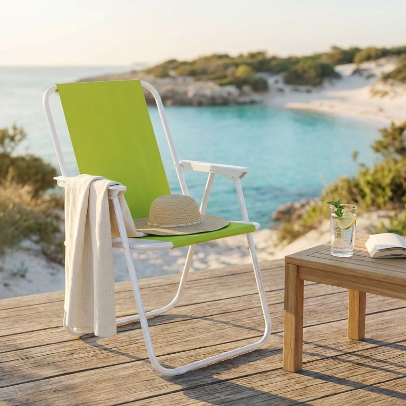 Poltrona da spiaggia pieghevole verniciata