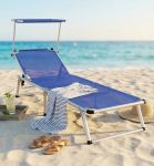 brandina pieghevole prendisole da mare e campeggio in alluminio con tettuccio super cm 187 x 60 x 27 h