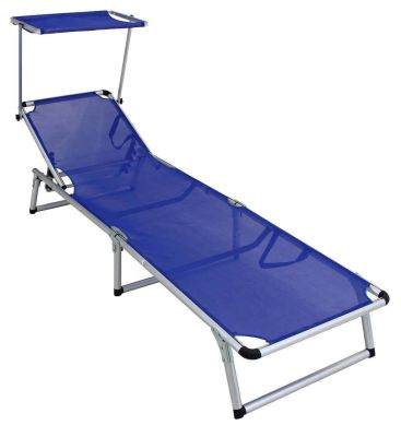 brandina pieghevole prendisole da mare e campeggio in alluminio con tettuccio super cm 187 x 60 x 27 h