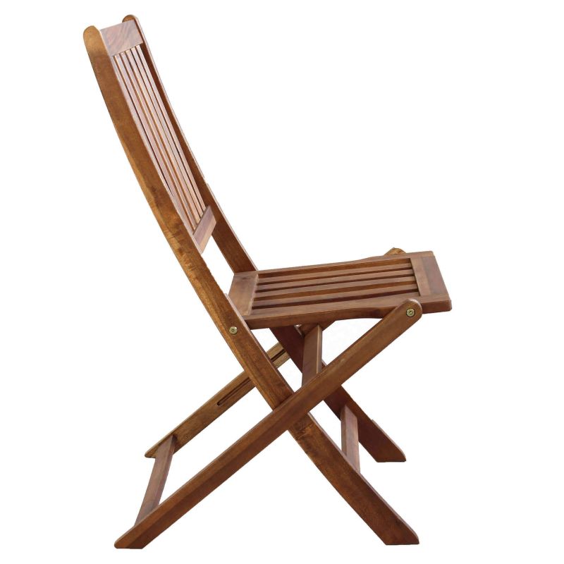 AARON - set tavolo in legno massiccio di acacia cm 80 x 80 x 74 h con 4 sedie Dresda