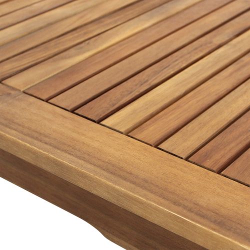 AARON - set tavolo in legno massiccio di acacia cm 80 x 80 x 74 h con 4 sedie Dresda