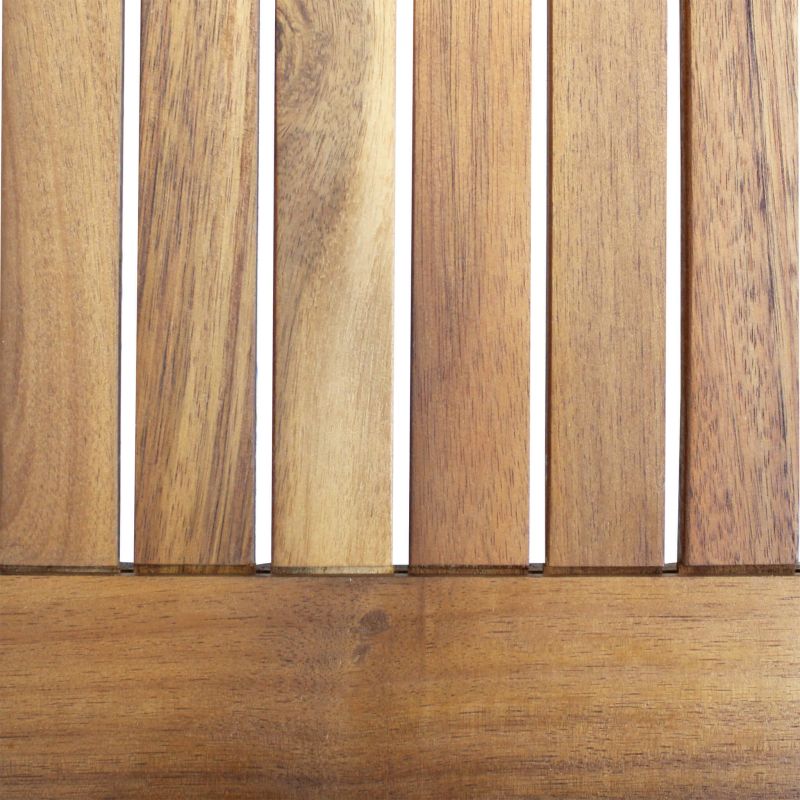 AARON - set tavolo in legno massiccio di acacia cm 80 x 80 x 74 h con 4 sedie Dresda