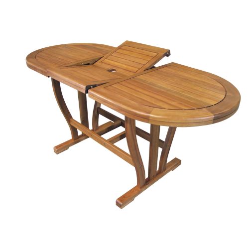 TURRIS - set tavolo in legno massiccio di acacia cm 120/160 x 70 x 74 h con 4 sedie e 2 poltrone Mulier