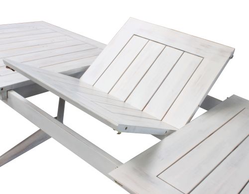 CAESAR - set tavolo in legno massiccio di acacia con 6 sedie e 2 poltrone Sortis