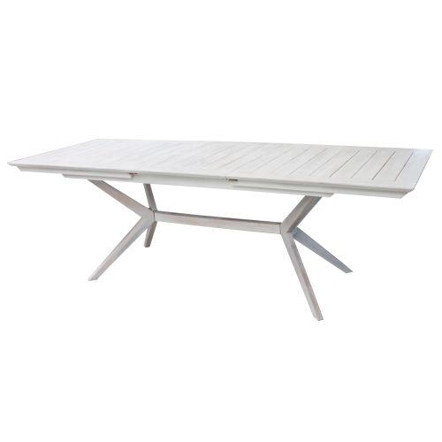 CAESAR - set tavolo in legno massiccio di acacia con 6 sedie e 2 poltrone Sortis