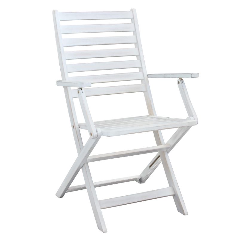 CAESAR - set tavolo in legno massiccio di acacia con 6 sedie e 2 poltrone Sortis