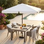 DOMINUS - ombrellone da giardino palo centrale in legno 3 x 4 m