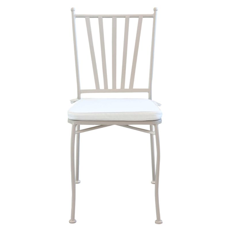 VENTUS - set tavolo in ferro cm 160 x 90 x 74 h con 4 sedie Ventus