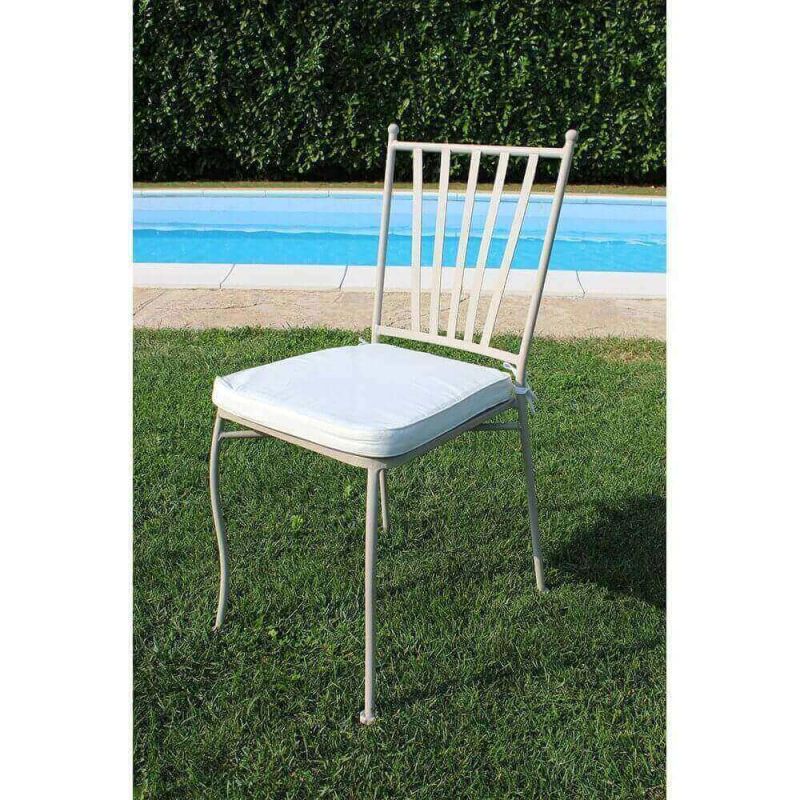 VENTUS - set tavolo in ferro cm 160 x 90 x 74 h con 4 sedie Ventus