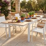 VIDUUS - tavolo da giardino allungabile in alluminio e polywood