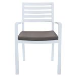 DEXTER - set tavolo in alluminio cm 200/300 x 100 x 74 h con 6 sedie e 2 poltrone Dexter