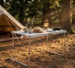 tavolo pieghevole salvaspazio in alluminio cm 120 x 60 x 68 h