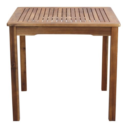 AARON - set tavolo in legno massiccio di acacia cm 80 x 80 x 74 h con 2 sedie Dresda