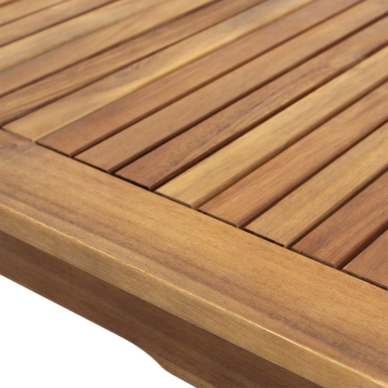 AARON - set tavolo in legno massiccio di acacia cm 80 x 80 x 74 h con 2 sedie Dresda