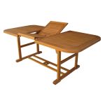 TURRIS - set tavolo in legno massiccio di acacia cm 150/200 x 90 x 74 h con 4 sedie e 2 poltrone Mulier